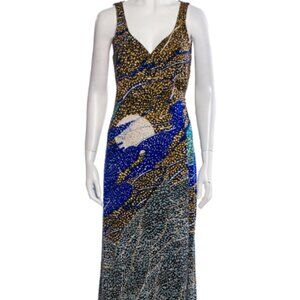 Diane von Furstenberg Silk Maxi Wrap Dress Size 8 / M